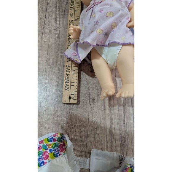 Baby Alive Doll Blonde Hair W/ Accessories Diapers Bottle Dress Pretend Play Toy - Picture 6 of 8